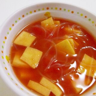 ＊春雨と高野豆腐のトマトコンソメスープ＊